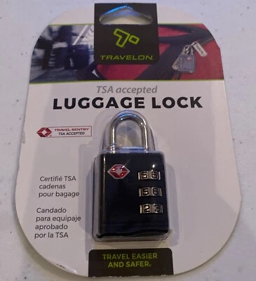 Cerradura de equipaje Travelon - Aceptada por la TSA - Negra Foto 1 de 4
