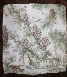 POTTERY BARN Snow Bird Pine Cone Queen Duvet Cover - Picture 1 of 3