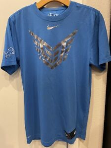 Nike Detroit Lions Calvin Johnson Megatron Logo Dri Fit T-shirt Mens Small