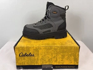 Cabela’s Ultralight II Wading Boots Sz 9 Men’s Grey Fly Fishing Cleat Bottoms - Picture 1 of 8