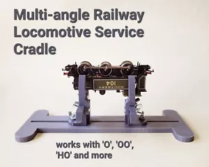 More details for model railway loco servicing cradle multi-angle train berth stand 00 h0 n h0m