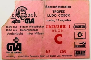 Trofeo Ludo Coeck 1986 - Anderlecht v Inter de Milán 17/08/86 - Imagen 1 de 1