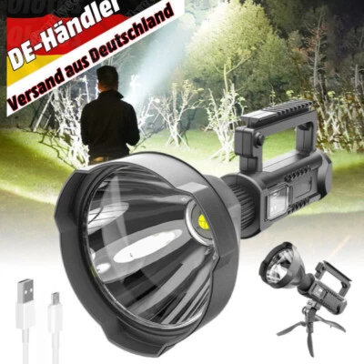 LED Handscheinwerfer 90000 Lumen, Wiederaufladbare Akku Handlampe Taschenlampe!~ - Bild 1 von 4