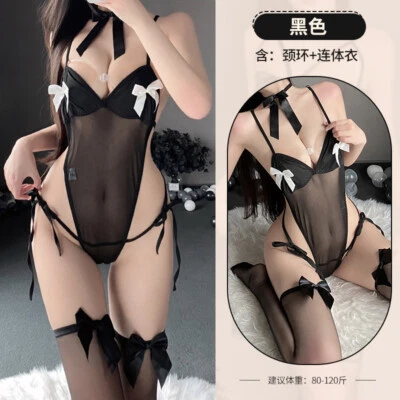 Sexy Lencería Anime Body Peluche Una Pieza Traje de Baño Juegos con disfraces Disfraz Vestido de Criada Foto 1 de 4