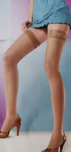 CALZE AUTOREGGENTI SEXY IN LYCRA 15 DEN BALZA IN PIZZO DI 6 CM - Foto 1 di 7