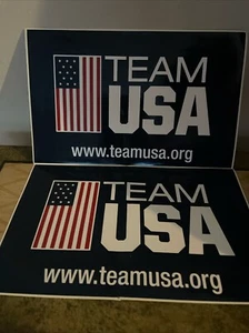 2 Team USA 8"x5" selbstklebende Aufkleber rot, weiß & blau - Bild 1 von 4