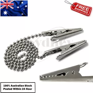 Dental Bib Clips Napkin Holder Flexible Ball Chain With Metal Balls 45cm - Bild 1 von 4