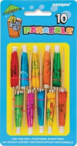 Multicolor Paper Umbrella Picks - 10ct - Perfect for Cocktail Garnishes - Picture 1 of 1