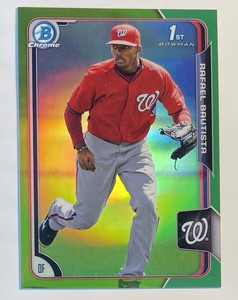 2015 Topps Bowman Chrome Green 1st Refractor /99 Rafael Bautista National Rookie
