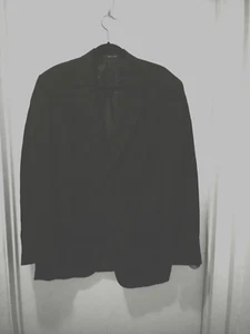 Mens Suit Coat: George Black 2 Button Size 42L - Picture 1 of 6