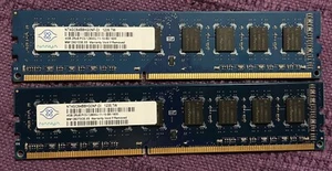 2 Nanya 4GB Ram| 4G B CB B PC3-12800 Desktop Ram - Picture 1 of 3
