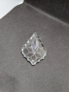 1 PC VTG CRYSTAL FRENCH CUT PENDOLGUE PRISM CHANDELIER PRISM PART 3" NO HANGER - Picture 1 of 12