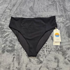 Vuroi Dune Bikini Bottom Womens XL Black sun support high waist swim beach NWT - Picture 1 of 14