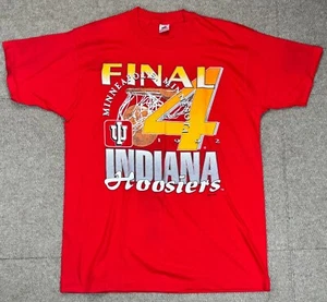 Fruit Of The Loom Vintage Made In USA 1992 Indiana Hoosiers NCAA Final 4 T-Shirt XL - Bild 1 von 11