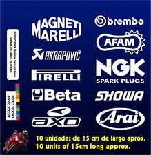 10 X PEGATINAS -STICKER- VINILO - PACK - Moto Sponsor -Pegatina - Aufkleber 