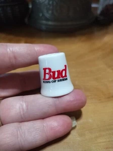 Ditale in ceramica pubblicitario Budweiser vintage. Bud - Foto 1 di 4