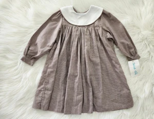 Kelly Kids Girls Dark Brown Houndstooth Dress NWT SIZE XXS (2) - Picture 1 of 2