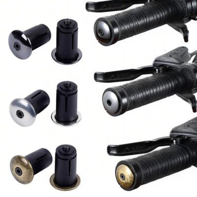 1 Pair Aluminum Bicycle Handlebar End Plug Mountain Bike Flat Riser Bar Grip Cap - Image 1 of 4