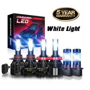 For Chevy Suburban 2015-2020 LED Headlight Kit High/Low Beam Fog Light Bulbs Kit - Bild 1 von 24