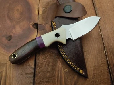 Cuchillo de caza de hoja fija desollador camping supervivencia acero 12c27 hecho a mano personalizado Foto 1 de 4