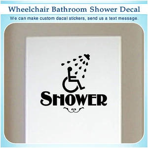 Wheelchair Restroom vinyl Sticker door Bathroom Sign Men Women Art Decal 136 - Picture 1 of 3