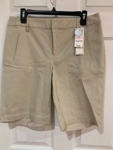 Charter Club Shorts  Twill w Belt Loops Size 10 NWT Khaki - Picture 1 of 7