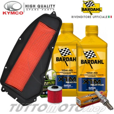 BARDAHL - HIFLO - NGK Tagliando KYMCO XCiting 400 i E3 2012-2015 / Kit Olio Bardahl XTM Filtri Candela
