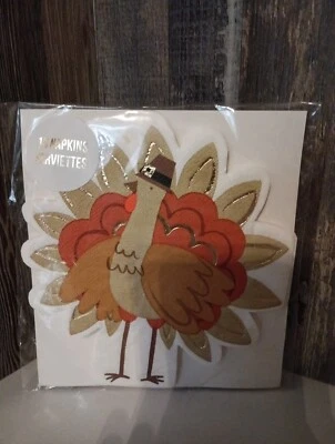 Meri Meri Turkey Paper Napkins 16 Ct Thanksgiving Fall  - Image 1 of 2
