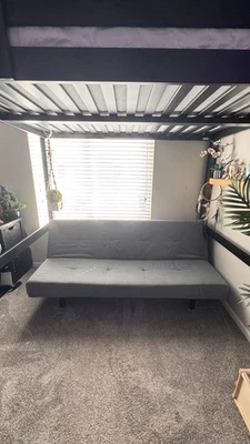 IKEA: BALKARP Sleeper Sofa/Futon Vissle Gray, Used/Good Condition - Image 1 of 4