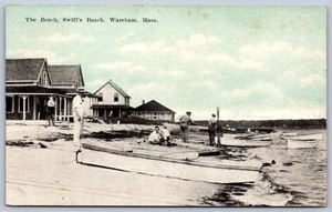 K30/ Wareham Cape Cod Massachusetts Postkarte um 1910 Beach Swift's Beach 110 - Bild 1 von 4