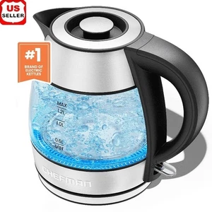 Electric Kettle Fast Boil 1.2L Removable Lid LED Cordless Auto Shut Off New - Picture 1 of 8