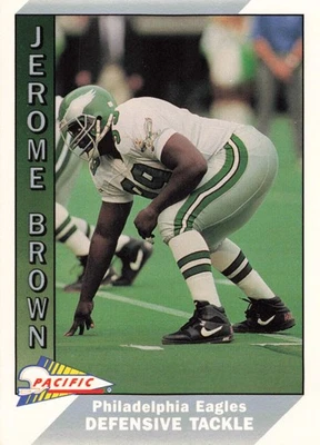 Jerome Brown 1991 Pacific #383 Philadelphia Eagles Football - Image 1 of 2