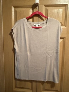 Coldwater Creek Cap Sleeve Sweater Tee Beige Misses XL - Bild 1 von 7