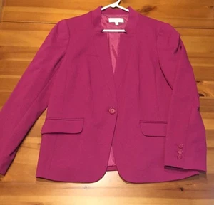 Talbots Fuschia One Button Blazer Size 12R. Excellent Condition. - Picture 1 of 4
