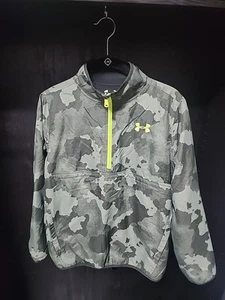 Under Armour Kids Size 16 Camo Fleece Lined Reversible Half Zip Pullover Jacket - Picture 1 of 3