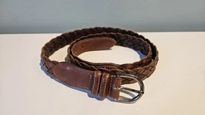 Vintage Coach Braided Leather Belt British Tan 40 Inches Women's 3853 - Picture 1 of 10