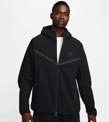 Chaqueta tejida Nike Tech cremallera completa HM7151-010 *NUEVA* negra talla grande nueva con etiquetas Foto 1 de 4