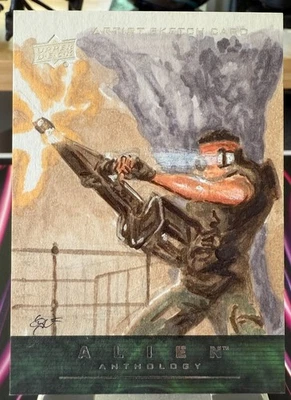 2016 Upper Deck Alien Anthology Sketch Vega 1/1 [y1105] - Image 1 of 2