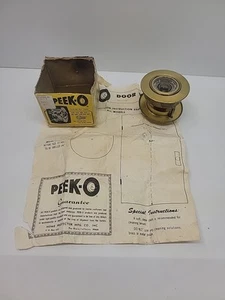 Vintage PEEK-O Drehtürbetrachter US-3 Seeing Eye Messing poliert USA - NOS - Bild 1 von 9