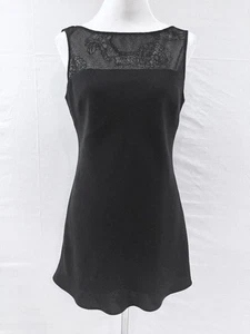 Evan Picone kleines schwarzes Kleid Größe 10 Strass A-Linie ärmellos neu neu mit Etikett - Bild 1 von 8