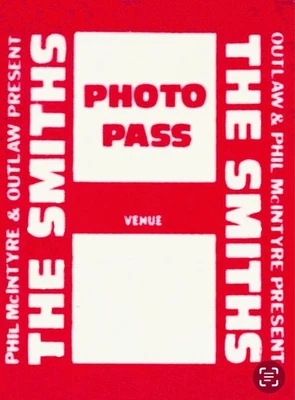 The Smiths Photo Tour pass, 1989 - Image 1 of 2