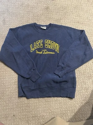 Sudadera De Colección Late Show Talla XL Lee Sport Años 90 Y2K Azul Talk Show TV Foto 1 de 4