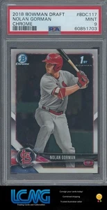 2018 Bowman Draft #BDC-117 Nolan Gorman Chrome PSA 9 1st Bowman G4J - Picture 1 of 1