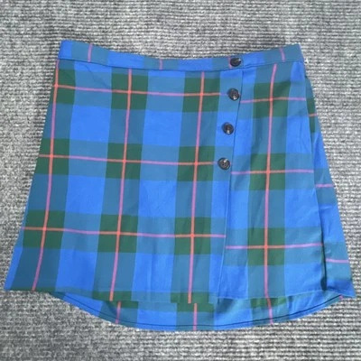 Falda envolvente sintética con botones SO para niños Color: azul verde a cuadros Talla: 17 Foto 1 de 4