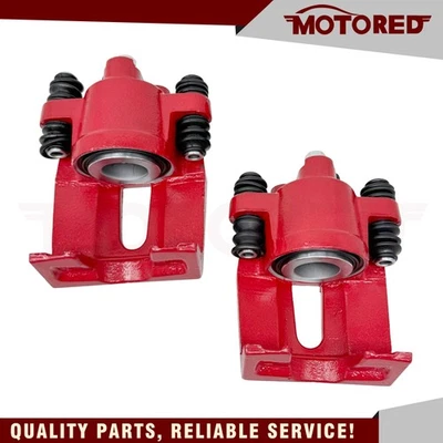 Red New For 2004 - 2011 Ford F-150 Lincoln Mark LT Rear Disc Brake Calipers 2Pcs Foto 1 de 4