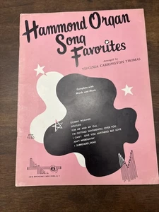 1953 Hammond Organ Song Favorites Arranged by Viriginia Carrington Thomas Vtg - Picture 1 of 13
