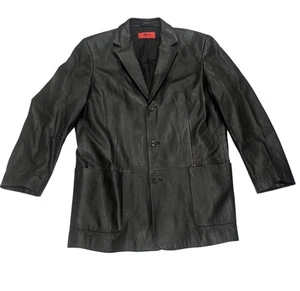 Hugo Boss Sakko Herren XL schwarz Lammleder LOUIS Blazer 3 Knöpfe aufgesetzte Taschen - Bild 1 von 10