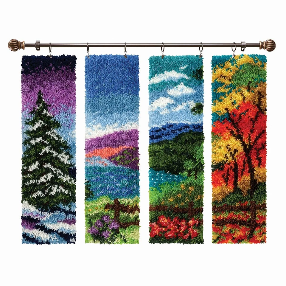Herrschners® Scenic Seasons Banners Kit & Hanger Latch Hook Kit - Image 1 of 1