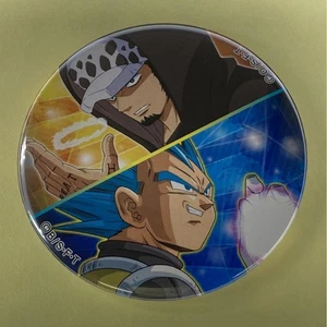One Piece Dragon Ball Vegeta Badge 2 Strong 9cm Used - Picture 1 of 2