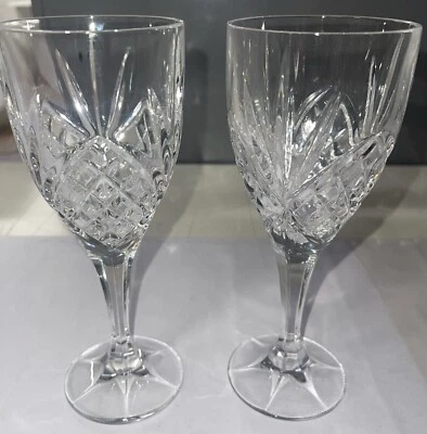 Set of 2 Godinger Dublin Shannon Collection Crystal Wine Glasses 7 3/4” - Image 1 of 4